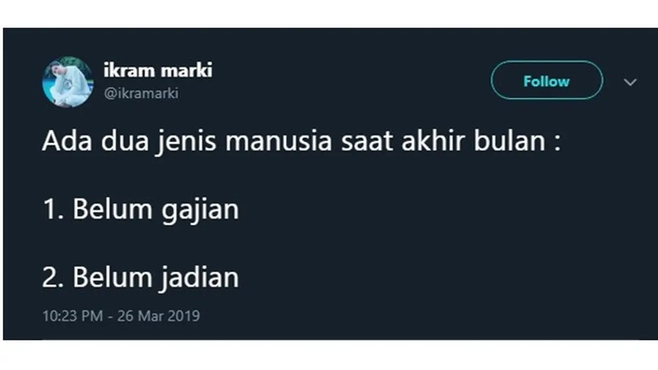 Jenis Manusia di Akhir Bulan Versi Netizen Ini Bikin Miris