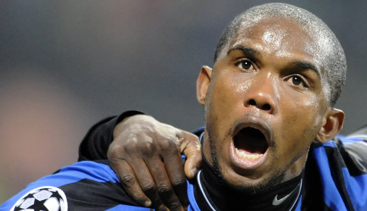 8. Samuel Eto'o (Barcelona, Inter Milan, Chelsea) - 6 Gol. (AFP/Damien Meyer)