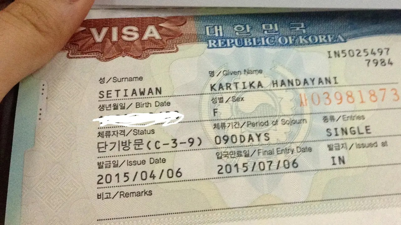 [Bintang] Ilustrasi Visa Korea Selatan