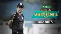Wawancara ekslusif bersama Joko Susilo, asisten pelatih Arema FC yang menggantikan posisi Aji Santoso yang mundur sebagai pelatih.