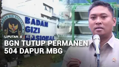 Sementara itu, untuk mencegah risiko kesehatan, Badan Gizi Nasional menutup permanen 504 dapur program makan bergizi gratis atau MBG. Penutupan dilakukan karena dapur dinilai tidak memenuhi standar sanitasi dan higienitas.