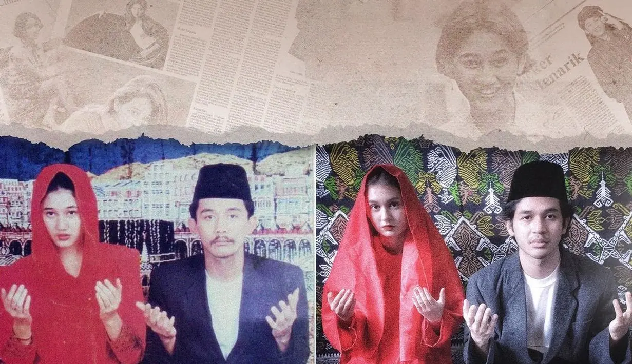 Ia akan beradu akting dengan Debo Andryos. Seperti yang terlihat di foto, mereka membuat pose yang sama dengan foto lawas Nike. [Instagram @deboys13]