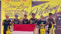 Indonesia berhasil mengawinkan gelar dikejuaraan "DuaLiga National Age Group Championships" di Putrajaya, Malaysia, 18-19 Juni 2022. (Bola.com/Erwin Snaz)