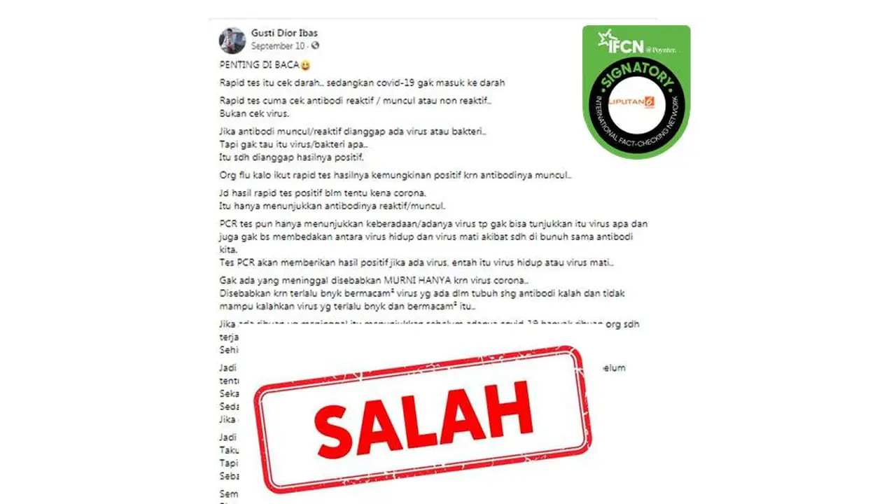 Cek Fakta klaim virus corona covid-19