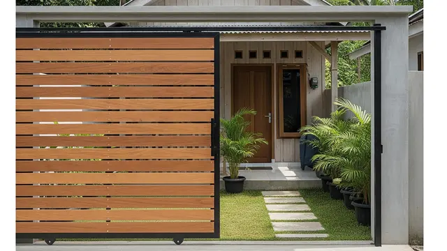 10 Model Gerbang Rumah dari Kayu Sederhana tapi Kuat, Natural dan Keamanan Terjaga