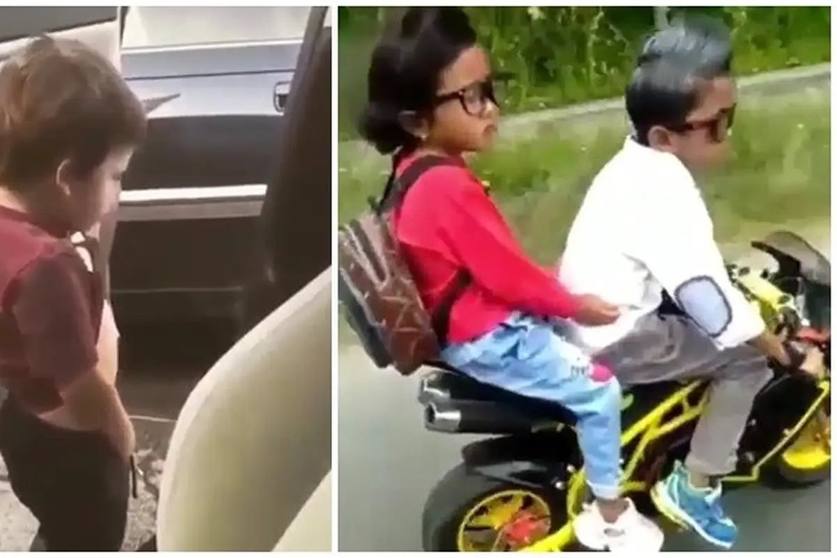 Kelakuan Nyeleneh Bocah Tirukan Orang Dewasa Ini Bikin Cengar-cengir