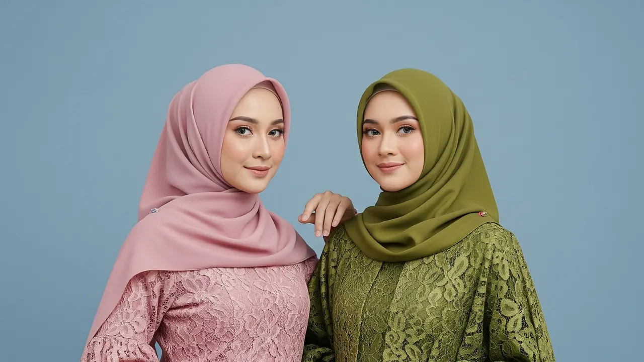 11 Gamis Brokat Lengan Balon Terbaru: Tren 2025, Model Modern dan Elegan