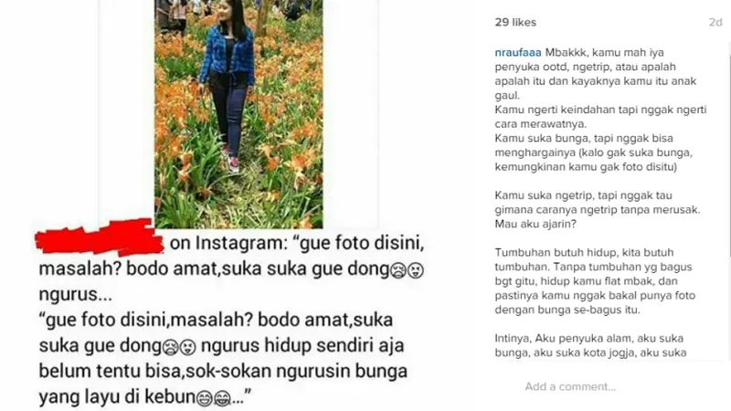 Merusak Taman Bunga Amaryllis, Cewek Ini Jadi Objek Meme Netizen