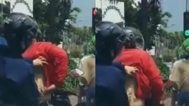 pemotor kerokan di jalan