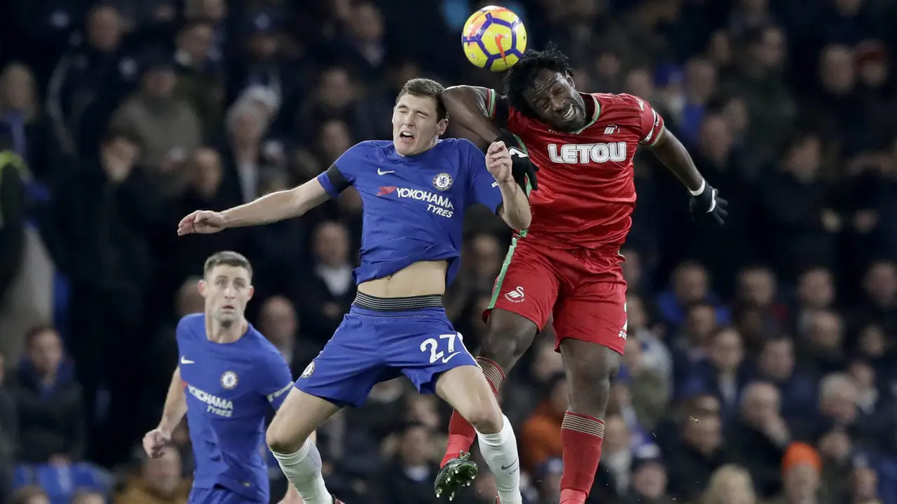 FOTO: Antonio Rudiger Antar Chelsea Kalahkan Swansea