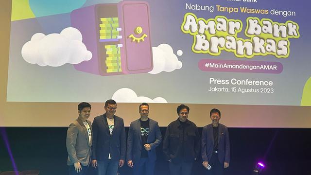 Konfrensi pers nabung tanpa waswas dengan Amar Bank Brankas, Selasa (15/8/2023). (Foto: Liputan6.com/Elga N)