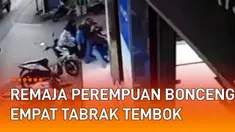 Kejadian ngeri terjadi pada remaja perempuan ini ketika bonceng empat gunakan satu motor