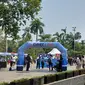 Acara Dare to Be Fit di Senayan Park, Jakarta, Sabtu (21/10/2023), yang digelar oleh PT AXA Mandiri Mandiri Financial Services. (Maulandy/Liputan6.com)