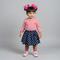 Model Baju Anak Perempuan 1-5 Tahun Motif Polkadot & Stripe/ Ilustrasi AI