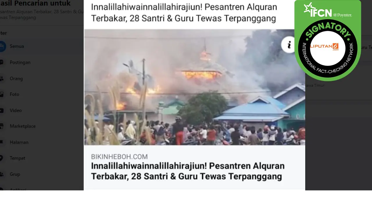 Hoaks pesantren Alquran di Liberia terbakar