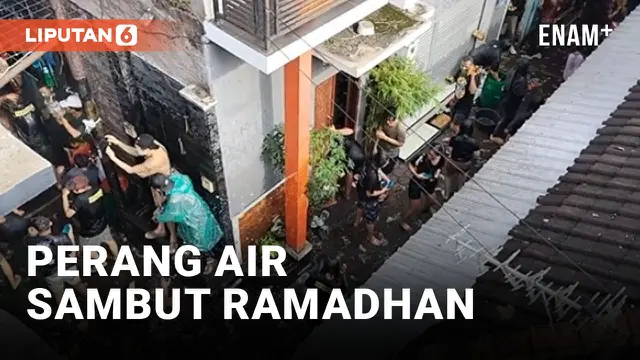 Serunya Tradisi Perang Air Sambut Ramadhan di Semarang