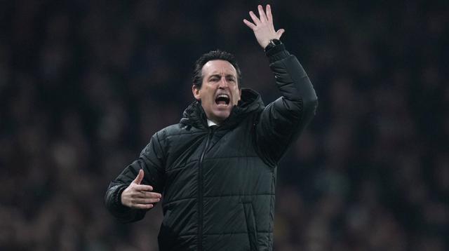 Pelatih kepala Aston Villa, Unai Emery, bereaksi selama pertandingan Liga Inggris antara Arsenal dan Aston Villa di London, Selasa, 30 Desember 2025. (Foto AP/Alastair Grant)