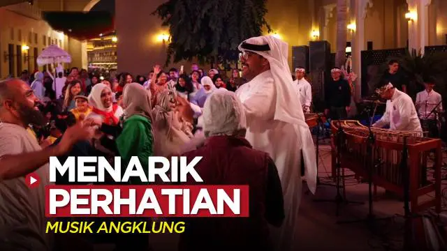 VIDEO Piala Dunia 2022: Musik Angklung Indonesia Menyedot Perhatian Ratusan Orang di Qatar