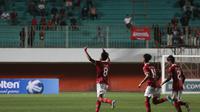Arkhan Kaka merayakan gol yang ia cetak ke gawang Filipina pada Piala AFF U-16 2022, Minggu (31/7/2022) (Bola.com/Hery Kurniawan)
