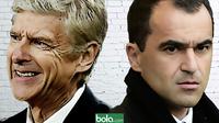 Arsene Wenger vs Roberto Martinez (Bola.com/Samsul Hadi)