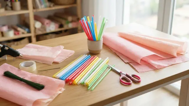 Cara Membuat Buket Bunga dari Sedotan Plastik
