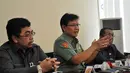 Konferensi pers ini terkait dicabutnya Kepres No. 55 tahun 1972 yang mengatur mengenai pertahanan sipil (Hansip) menuai banyak kontroversi, Jakarta, (22/9/14). (Liputan6.com/Miftahul Hayat)