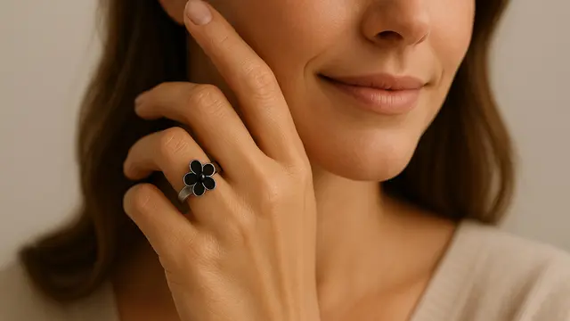 Model Cincin Bunga Hitam Tren Terbaru 2025, Pilihan Mulan Jameela Curi Perhatian