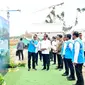 Presiden Joko Widodo melakukan peletakan batu pertama atau groundbreaking PLN HUB di Kawasan Ibu Kota Nusantara (IKN), Kabupaten Penajam Paser Utara, Provinsi Kalimantan Timur, Rabu, (05/06/2024). (Foto: BPMI Setpres/ Rusman)