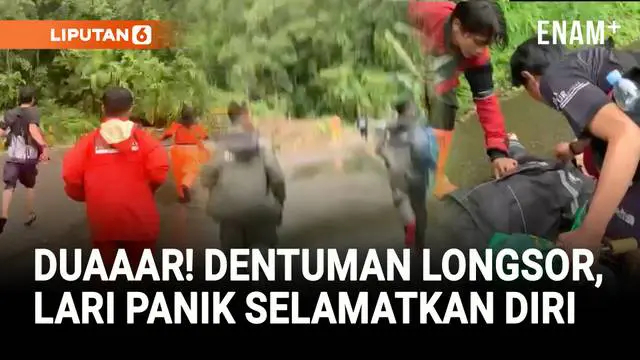 Dentuman dari Bukit! Tim SAR dan Jurnalis Panik Berlari Selamatkan Diri