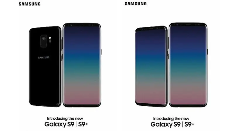 Gambar render Galaxy S9