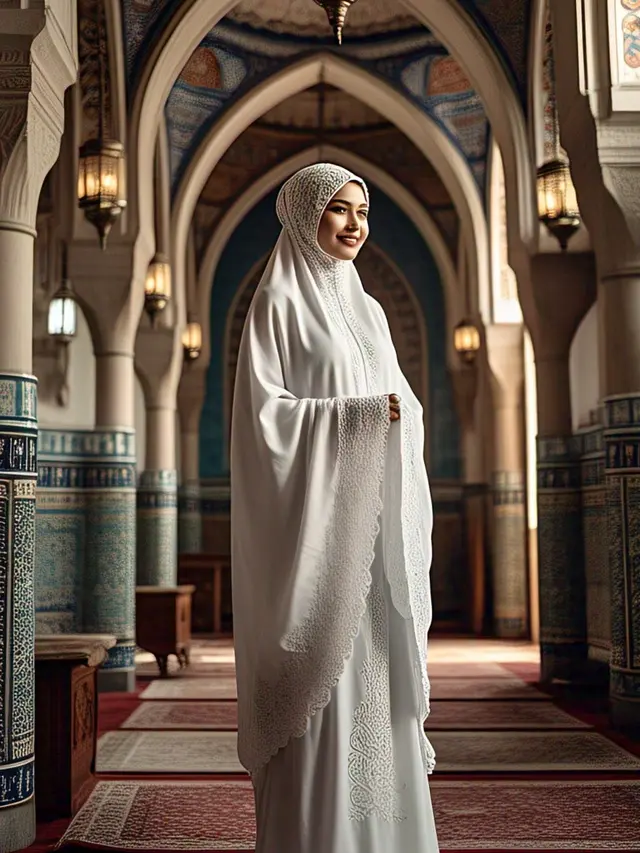 Mukena Bordir Putih Lebaran