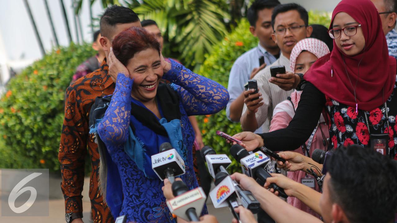 Intip Ragam Ekspresi Lucu Menteri Susi Pudjiastuti