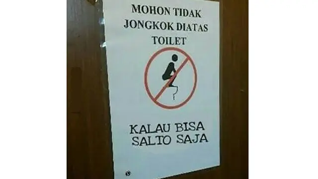 6 Tata Tertib di Toilet Ini Unik, Bikin Geleng Kepala