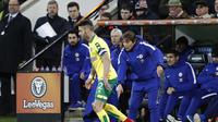 Manajer Chelsea, Antonio Conte, mengakui anak asuhnya memiliki permainan yang buruk sehingga kewalahan meladeni permainan Norwich City di Piala FA.(AFP/Adrian Dennis)