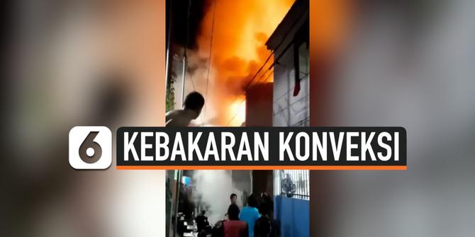 VIDEO: Kebakaran Konveksi, Manula Dievakuasi