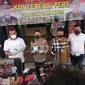 Kapolresta Samarinda Kombes Pol Ary Fadli saat menggelar kenferensi pers terkait pengungkapan peredaran narkotika jenis sabu yang dikendalikan dari dalam lapas narkotika, Rabu (19/1/2022).