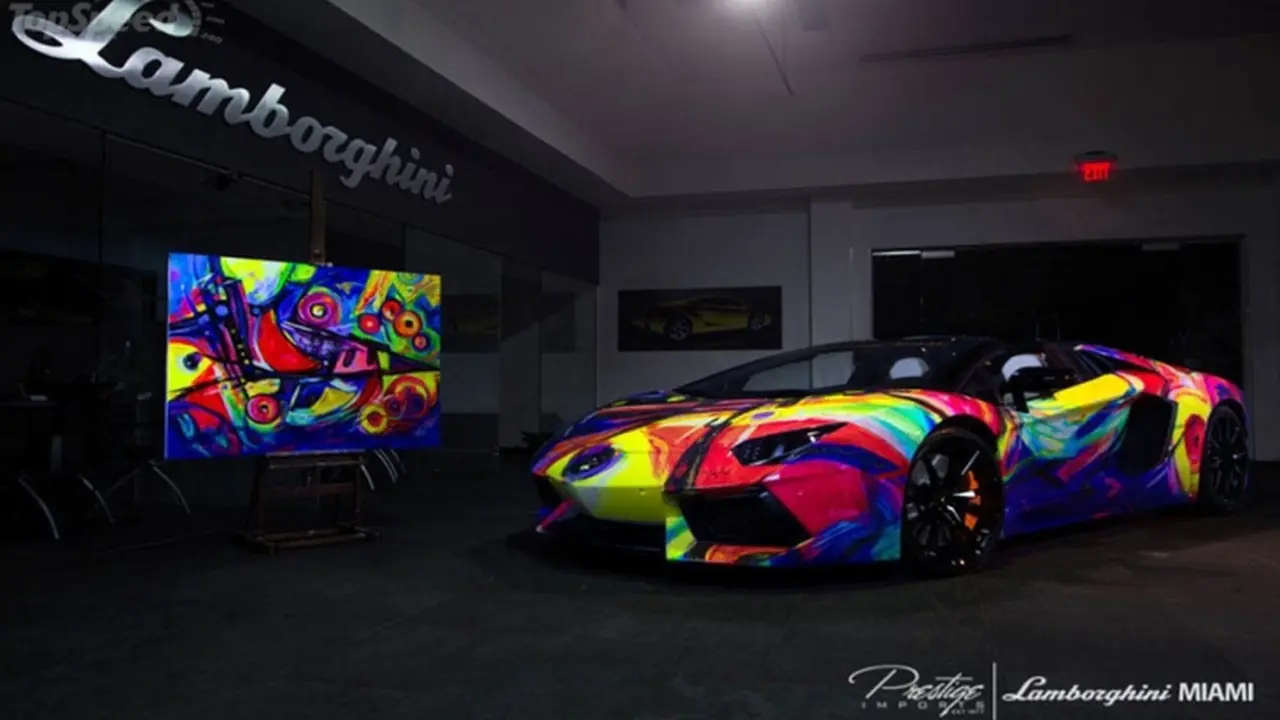 Tampil Beda, Aventador Ini Dijadikan Media Lukis