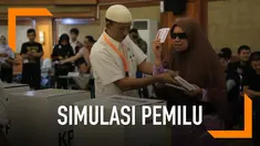 KPU menggelar simulasi pemilu bagi penyandang disabilitas. Sejumlah harapan dilontarkan kaum difabel