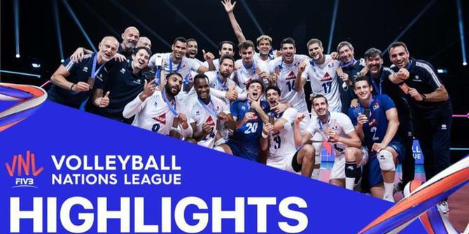 VIDEO: Melihat Laga Seru Antara Tim Putra Prancis Melawan Slovenia dalam Grand Final Volleyball Nations League