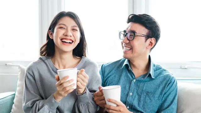 Ilustrasi pasangan yang bahagia