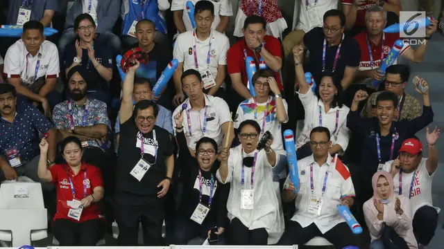 Saksikan Laga Final, Megawati dan Menteri Jokowi Terlihat Tegang di Istora
