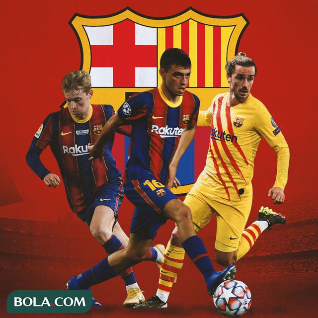 Barcelona - Frenkie De Jong, Pedri, Antoine Griezmann