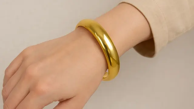 Model Gelang Emas untuk Investasi, Lebih Baik Berapa Karat?/ Ilustrasi AI