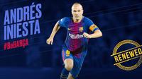 Barcelona resmi memperpanjang kontrak Andres Iniesta. (Barcelona).
