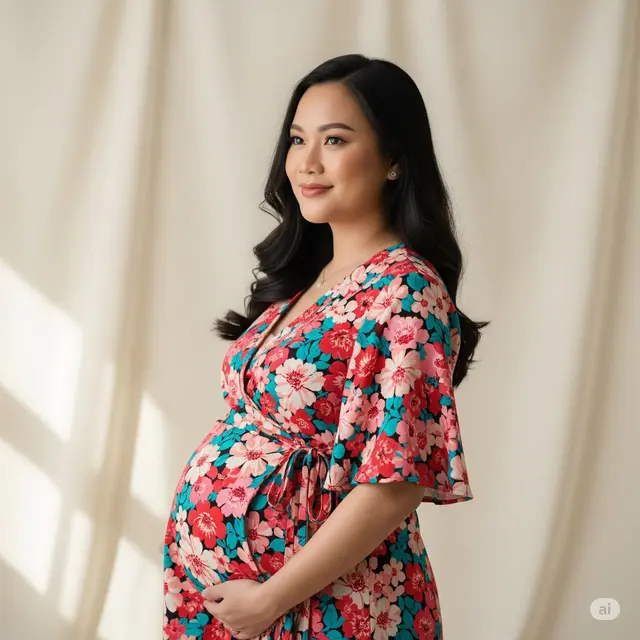 Outfit Foto Studio Ibu Hamil. Foto: Gemini