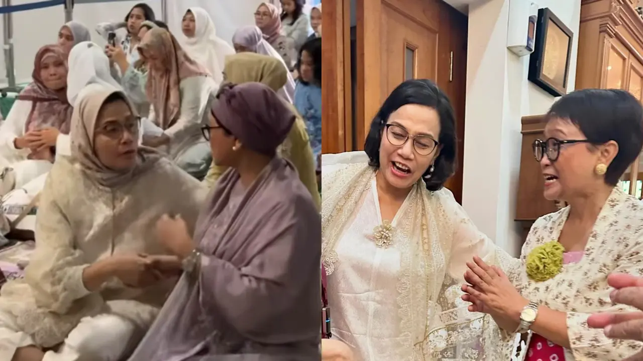 Gaya Duo Bestie Sri Mulyani dan Retno Marsudi Rayakan Lebaran Bersama, dari Sholat Ied hingga Silaturahmi ke Istana Negara dan Kediaman Mega