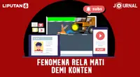 Poster Jurnal Ancam Keselamatan Nyawa  Hanya Demi Konten (Trie Yas/Liputan6.com)