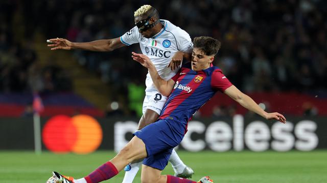 Pau Cubarsi, Victor Osimhen, Barcelona vs Napoli, Liga Champions