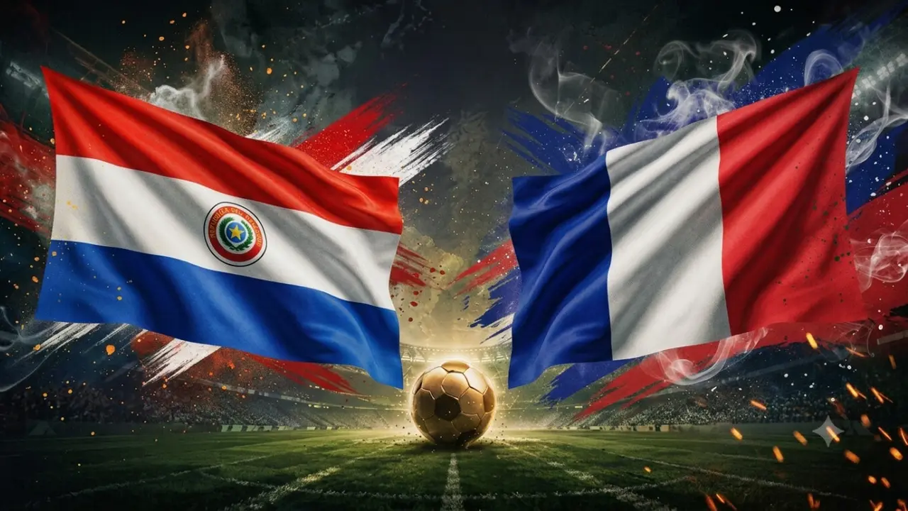 Ilustrasi Paraguay Vs Prancis