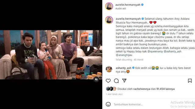 Aurel Hermansyah - Arsy (Foto: Instagram/@aurelie.hermansyah)